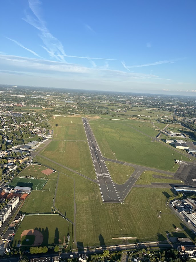 Ballonvaart over de luchthaven van Antwerpen