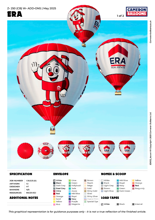 Reclame op luchtballon era wonen